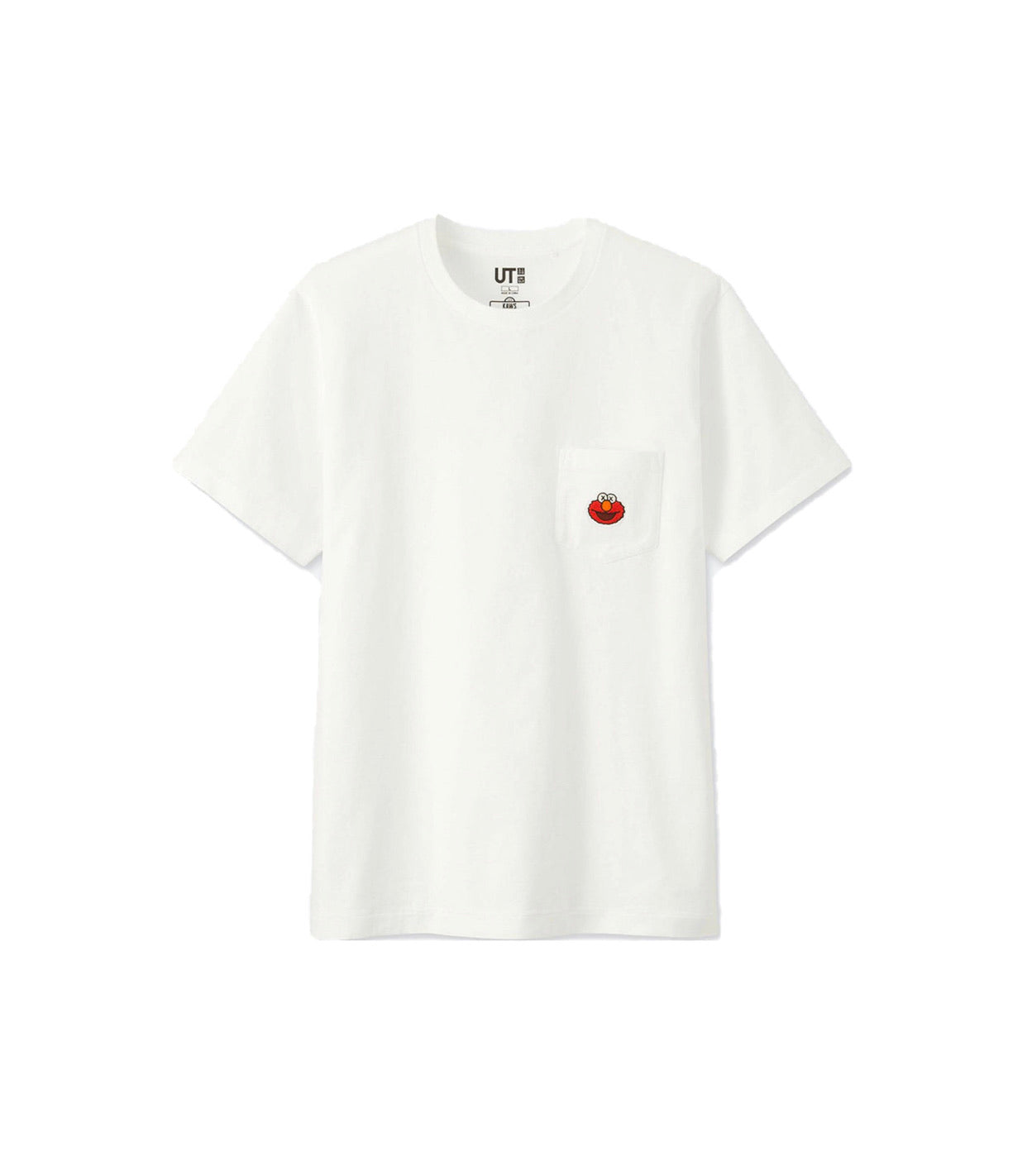 KAWS x UNIQLO x Sesame Street Elmo pocket tee White