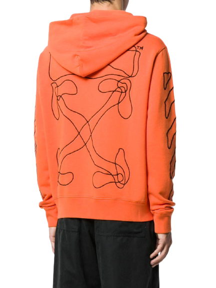 Off-White Abstract Arrows Slim Hoody in Orange