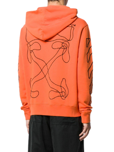 Off-White Abstract Arrows Slim Hoody in Orange