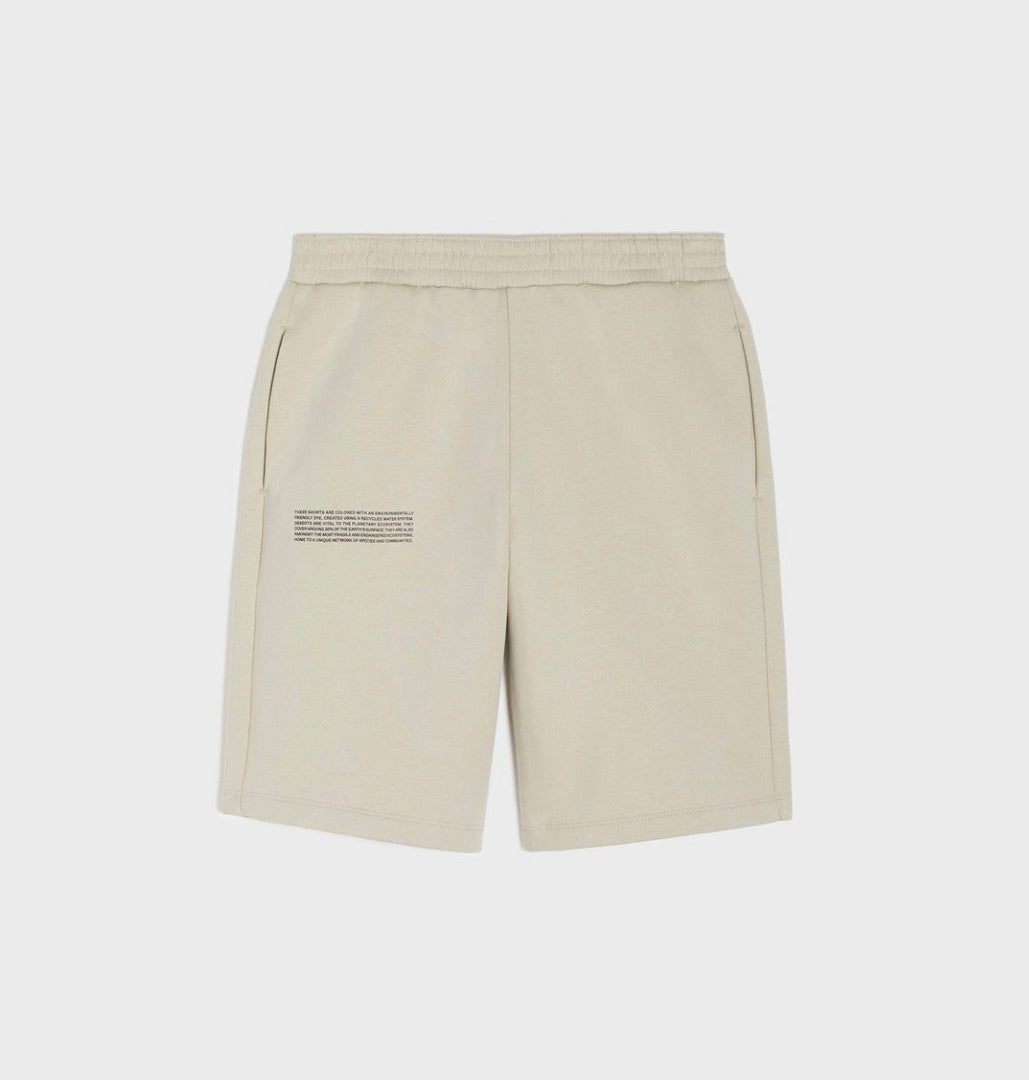 Pangaia Recycled cotton long shorts—mojave sand