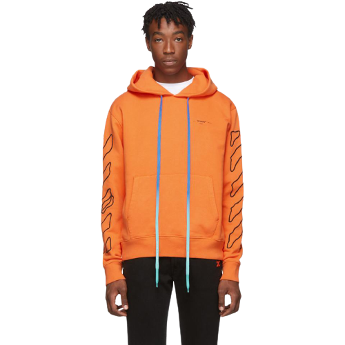 Off-White Abstract Arrows Slim Hoody in Orange