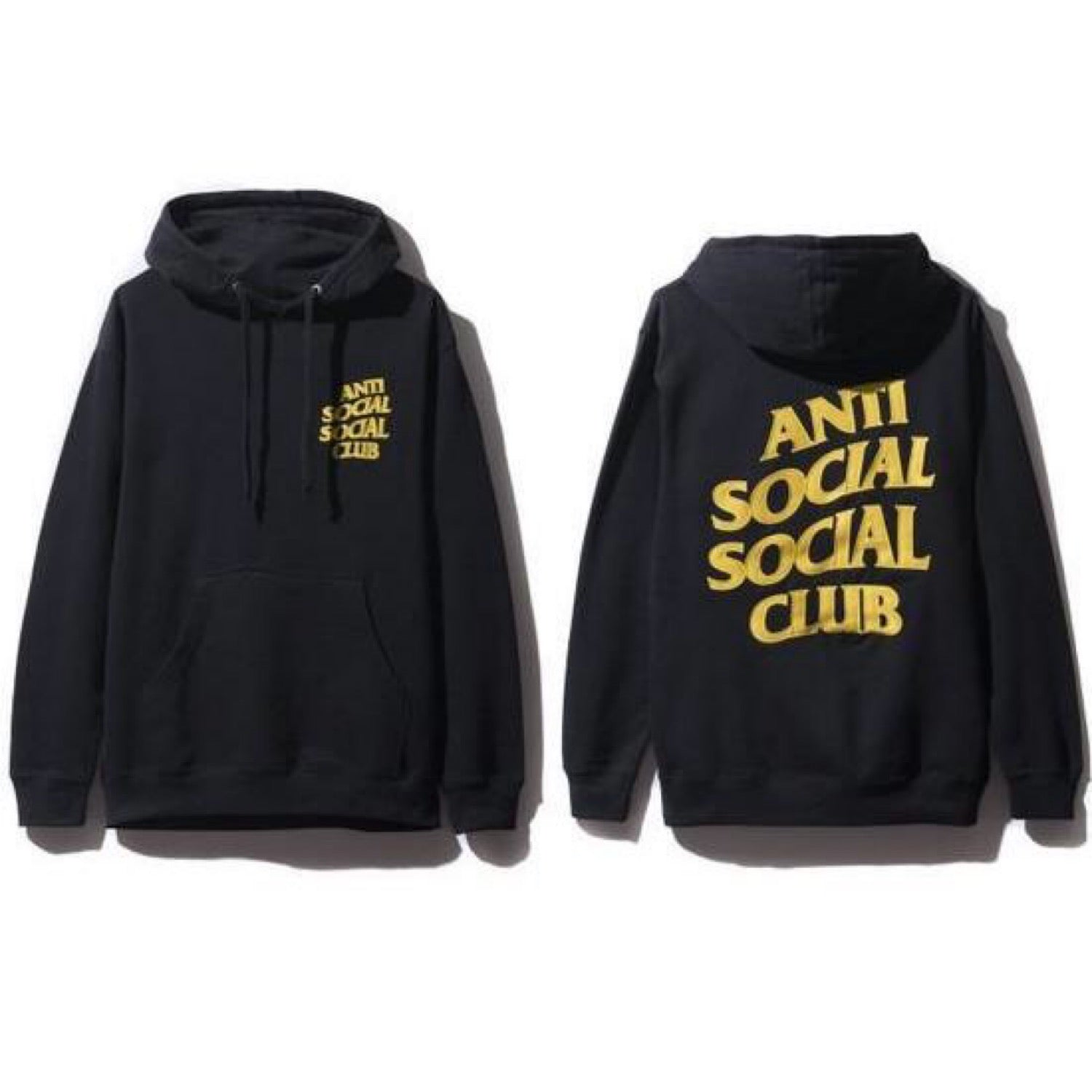 Anti Social Social Club Black and Yellow Hoodie