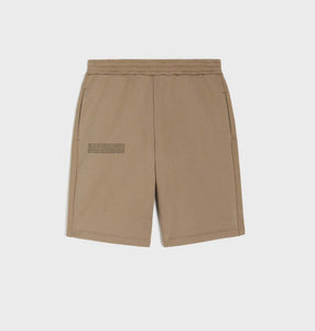 Pangaia Recycled cotton long shorts—kalahari sand